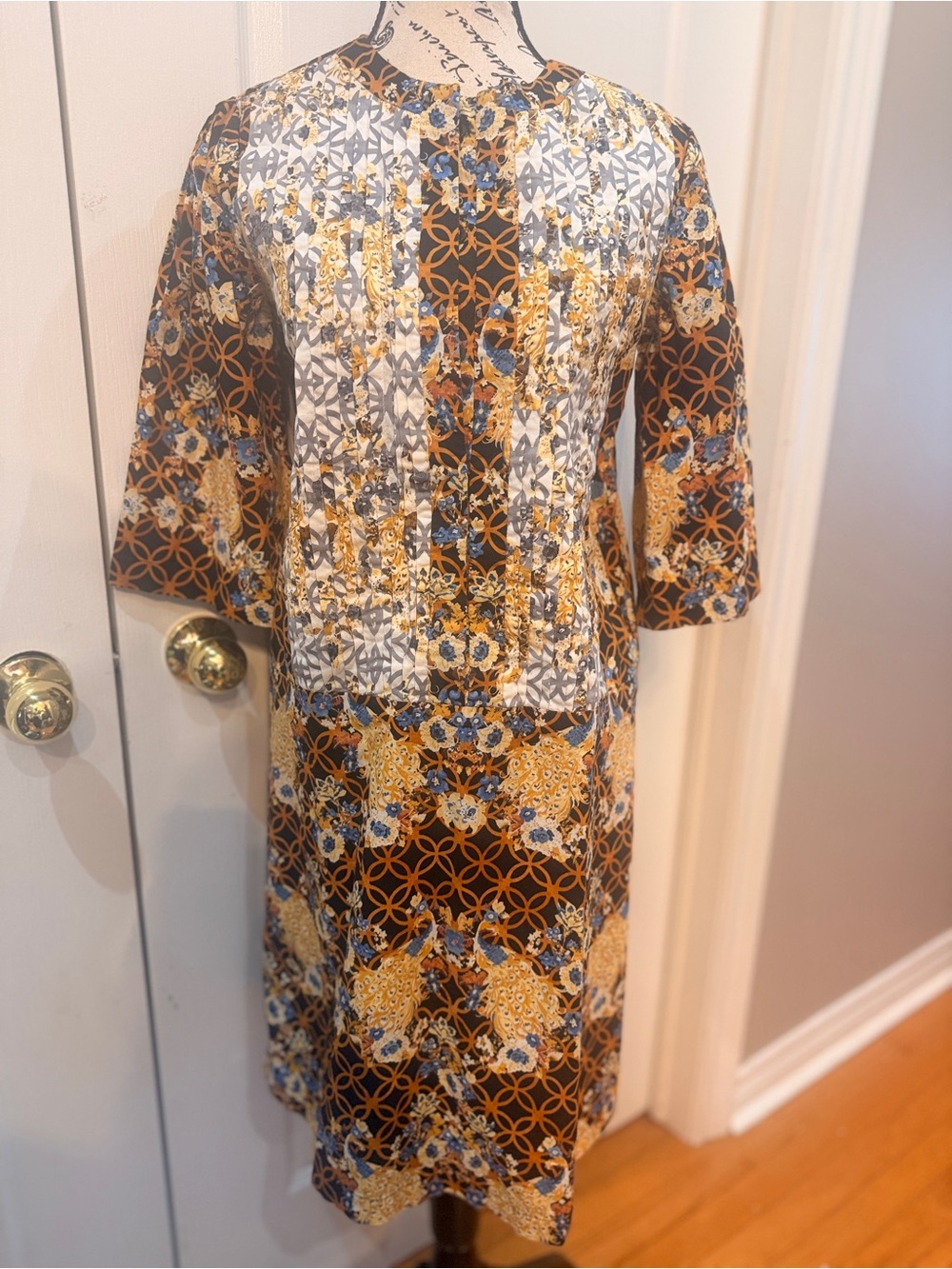 Alleira x DiBudiardjo Patterned Midi Dress in Batik print